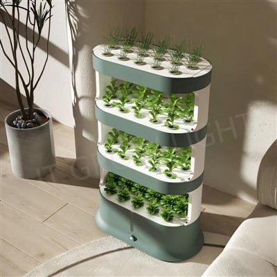 Хидропонична вертикална градинска кула на закрито